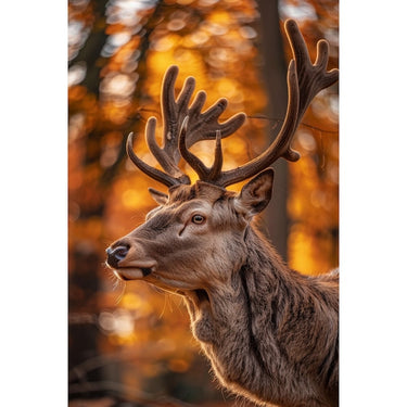 Stag on Wood Painting